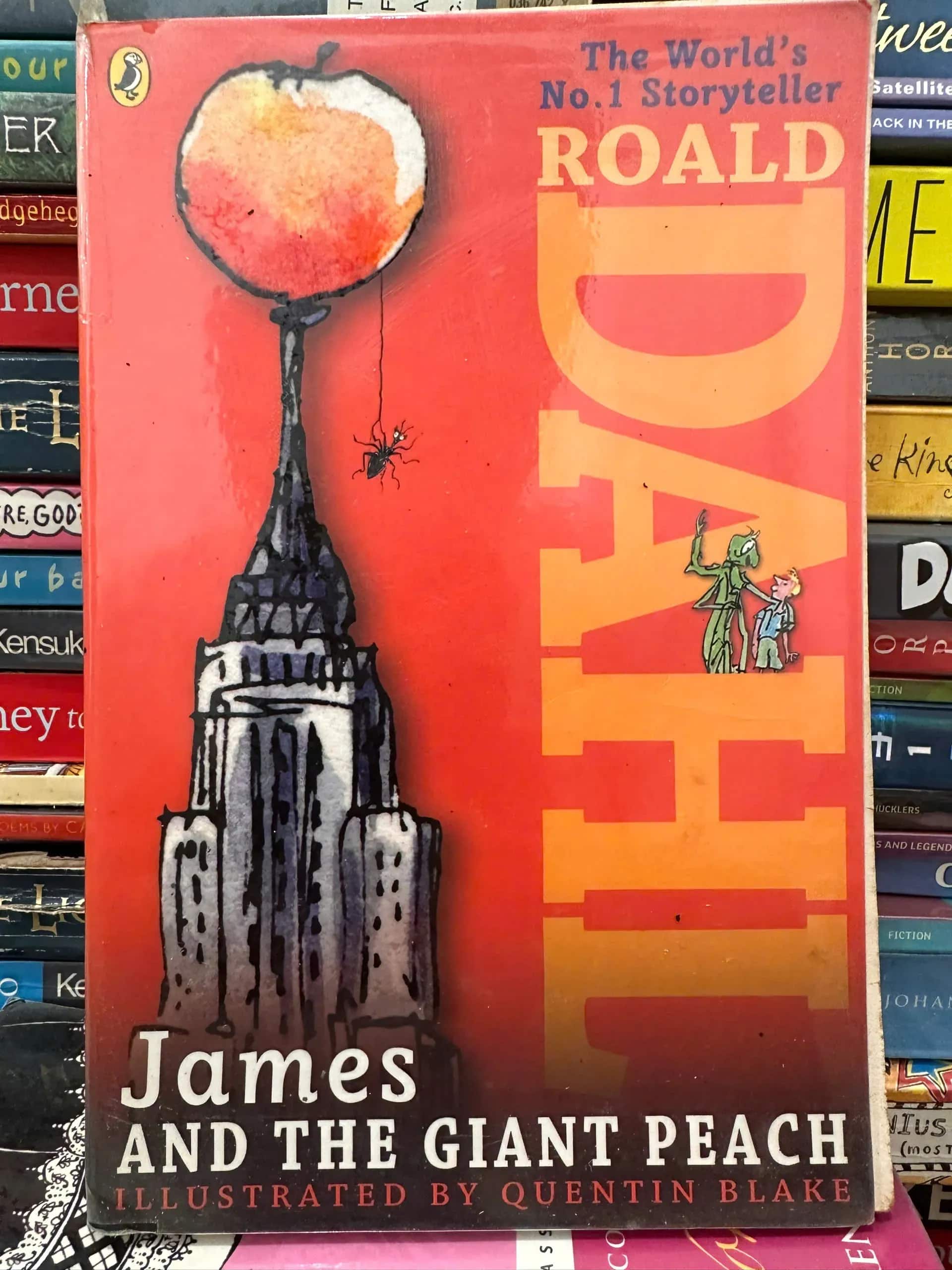 James and the Giant Peach by renowned author Roald Dahl, illustrated by Quentin Blake