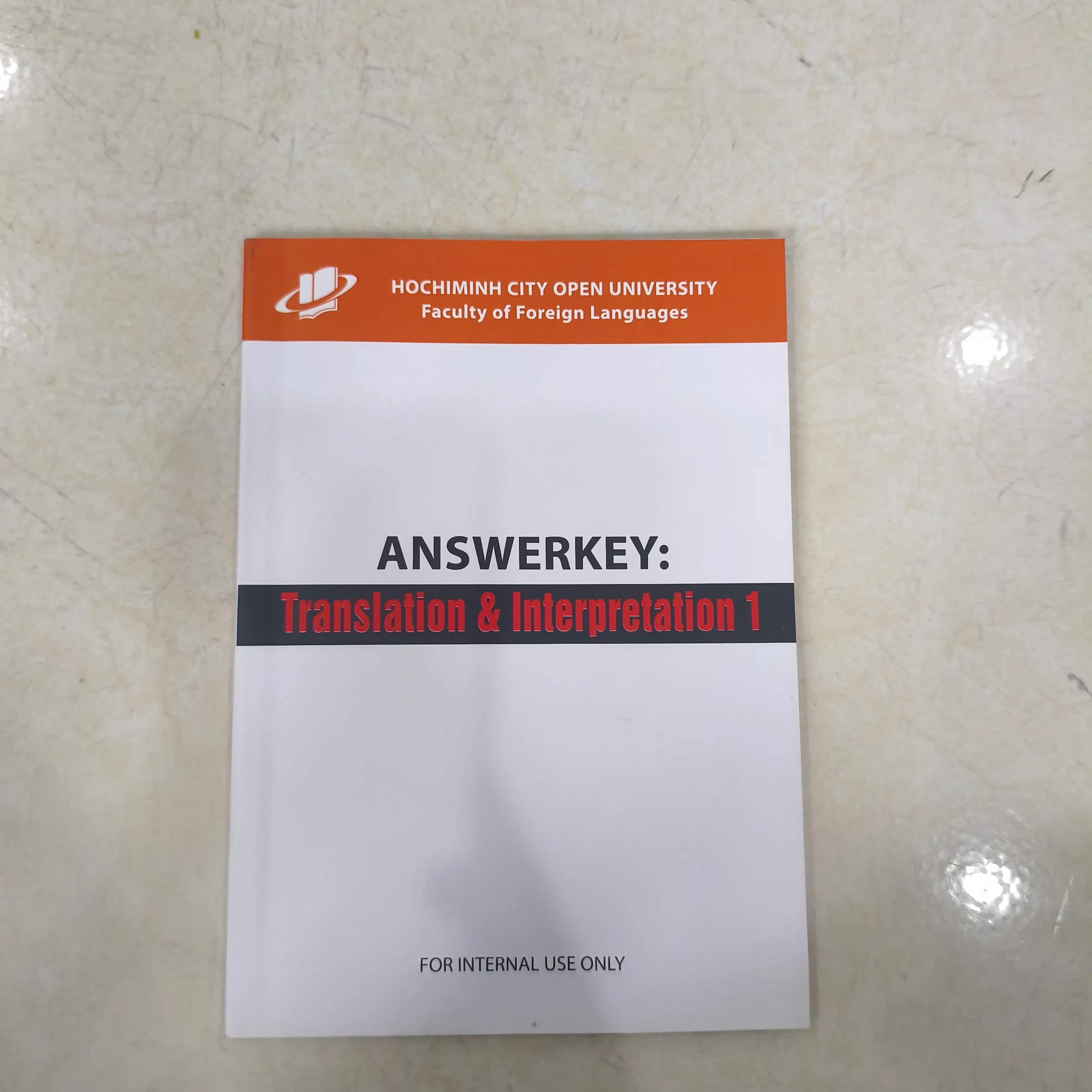 ANSWERKEY: Translation & Interpretation 1 