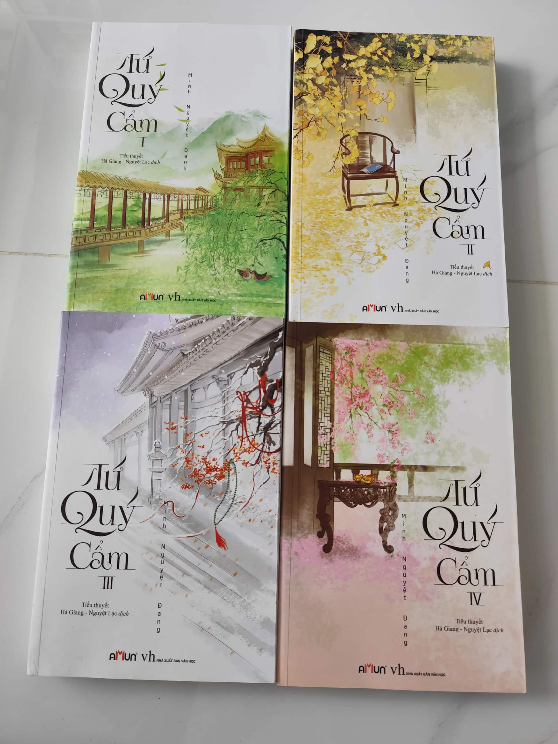 Combo 4 bộ Tứ Quý Cẩm- Tiểu thuyết Hà Giang- Nguyệt Lạc dịch