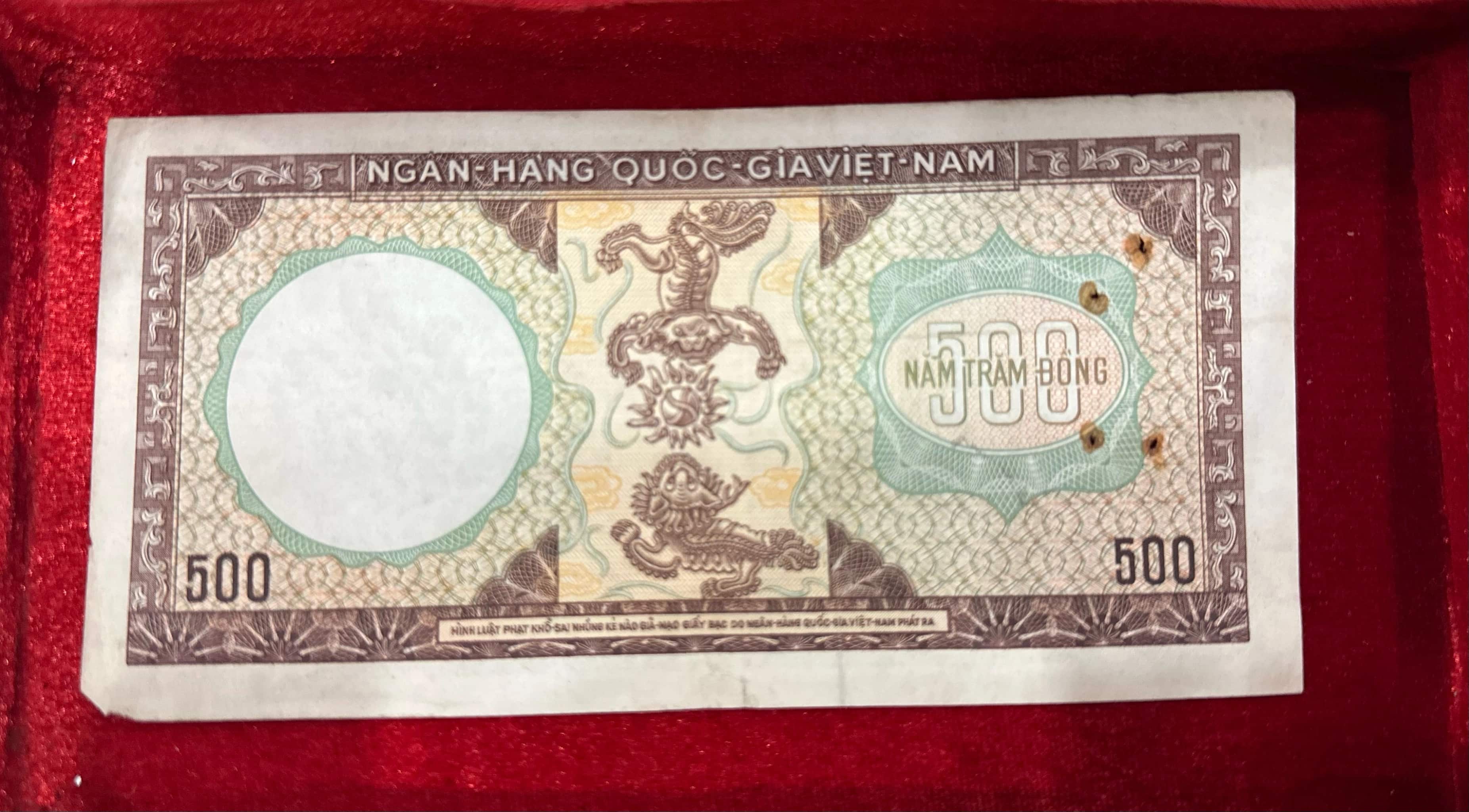 Tờ 500 đồng năm 1955 sưu tầm xưa