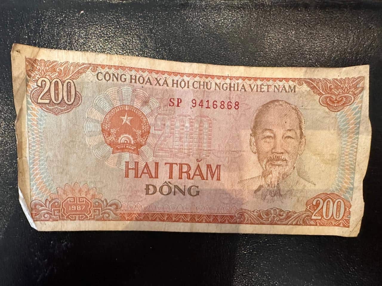 TIỀN 200đ, 1987 | SERIES SP 9416868 ( LỘC PHÁT 6868) | SỐ ĐẸP PHONG THỦY TÀI LỘC | GOOD