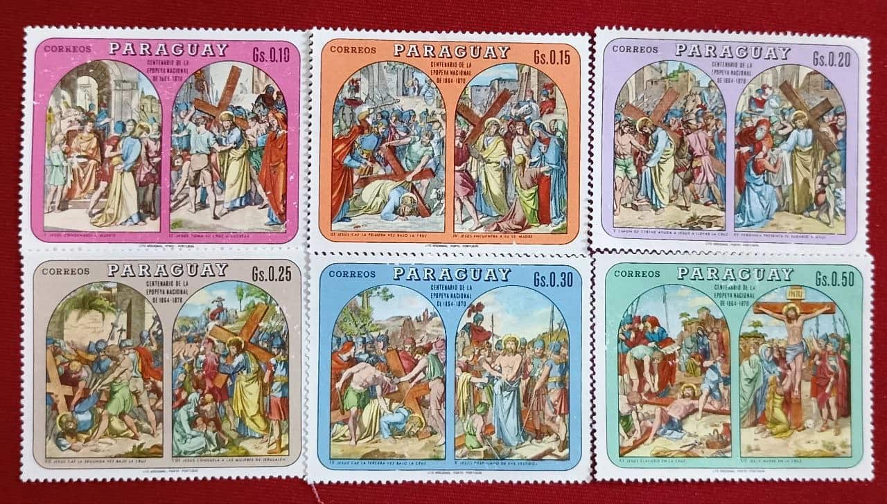 Bộ Tem Về Các chặng Đàng Thánh Giá của Chúa Giêsu