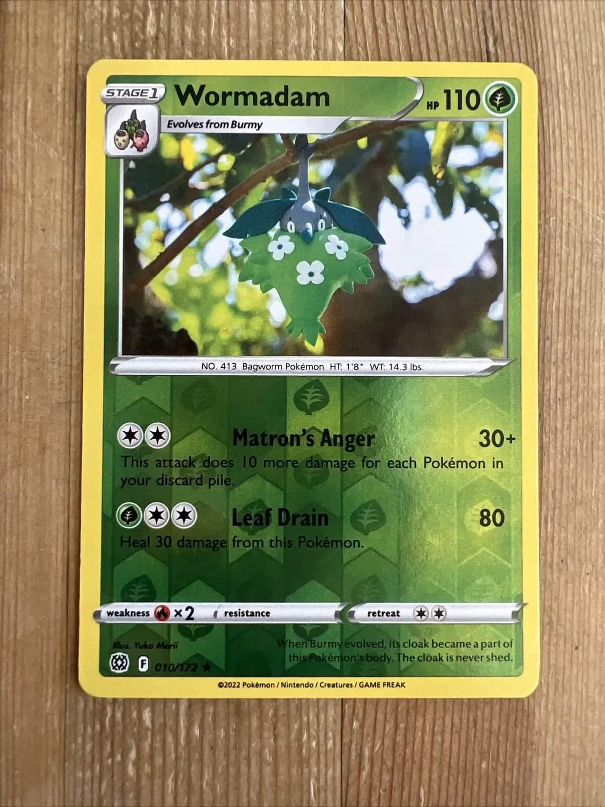 [Thẻ bài Pokemon chính hãng Anh EN]  Wormadam Sword & Shield: Brilliant Stars 010/172