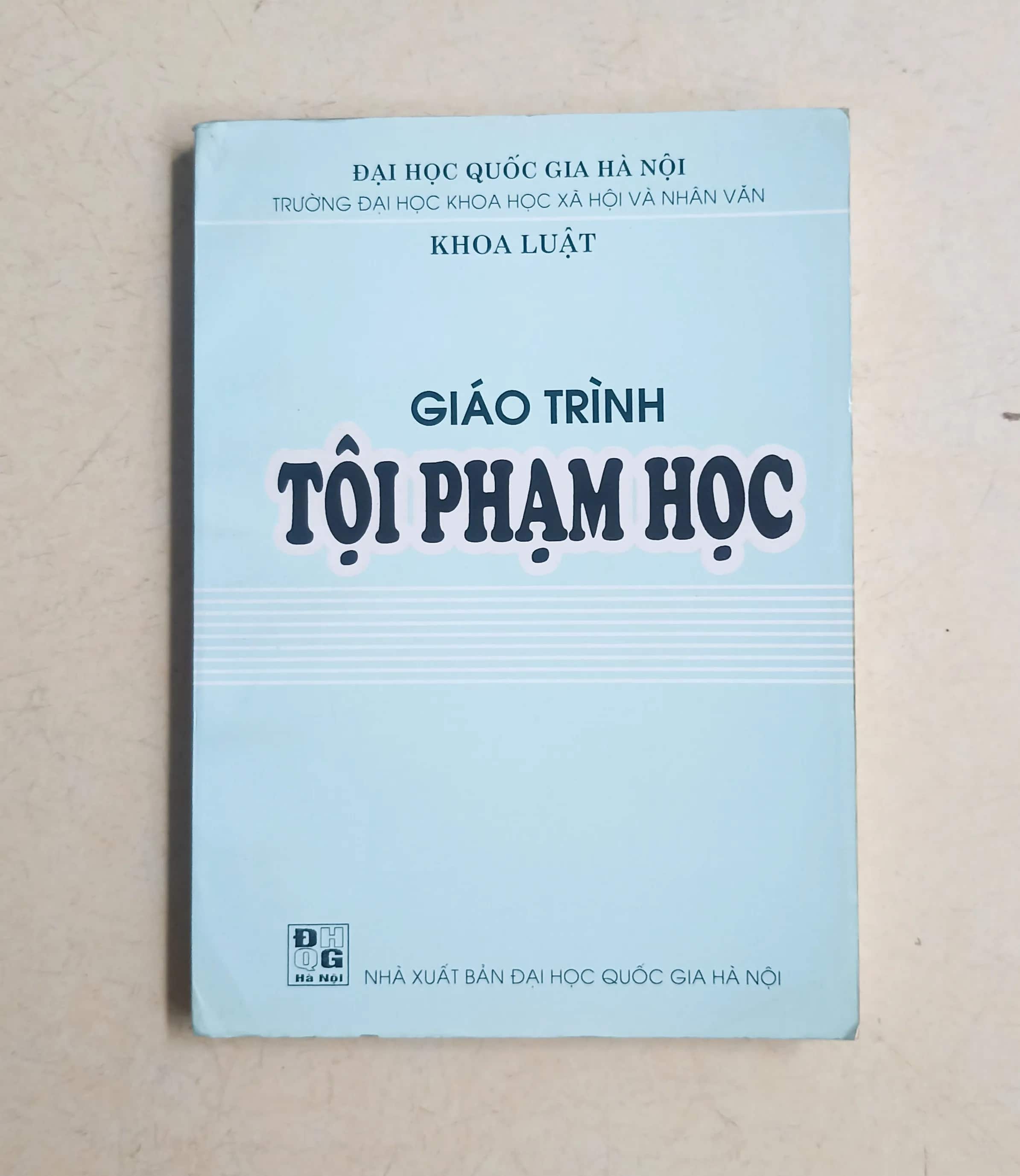 Giáo trình tội phạm học 