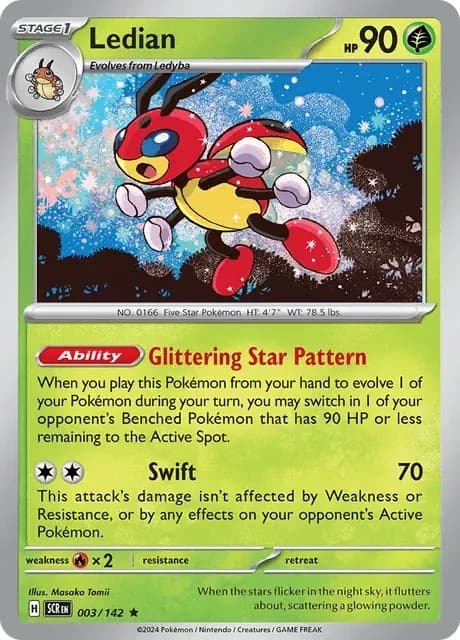 [Thẻ bài Pokemon chính hãng Anh EN] Ledian 003/142 Deck Exclusives Regular - Image 1