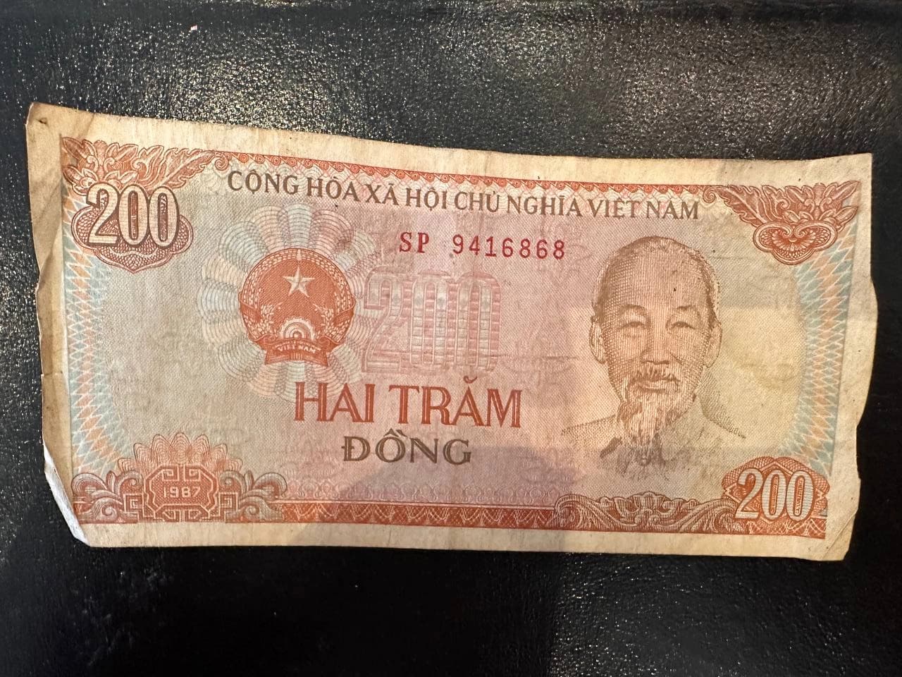 TIỀN 200đ, 1987 | SERIES SP 9416868 ( LỘC PHÁT 6868) | SỐ ĐẸP PHONG THỦY TÀI LỘC | GOOD - Image 1