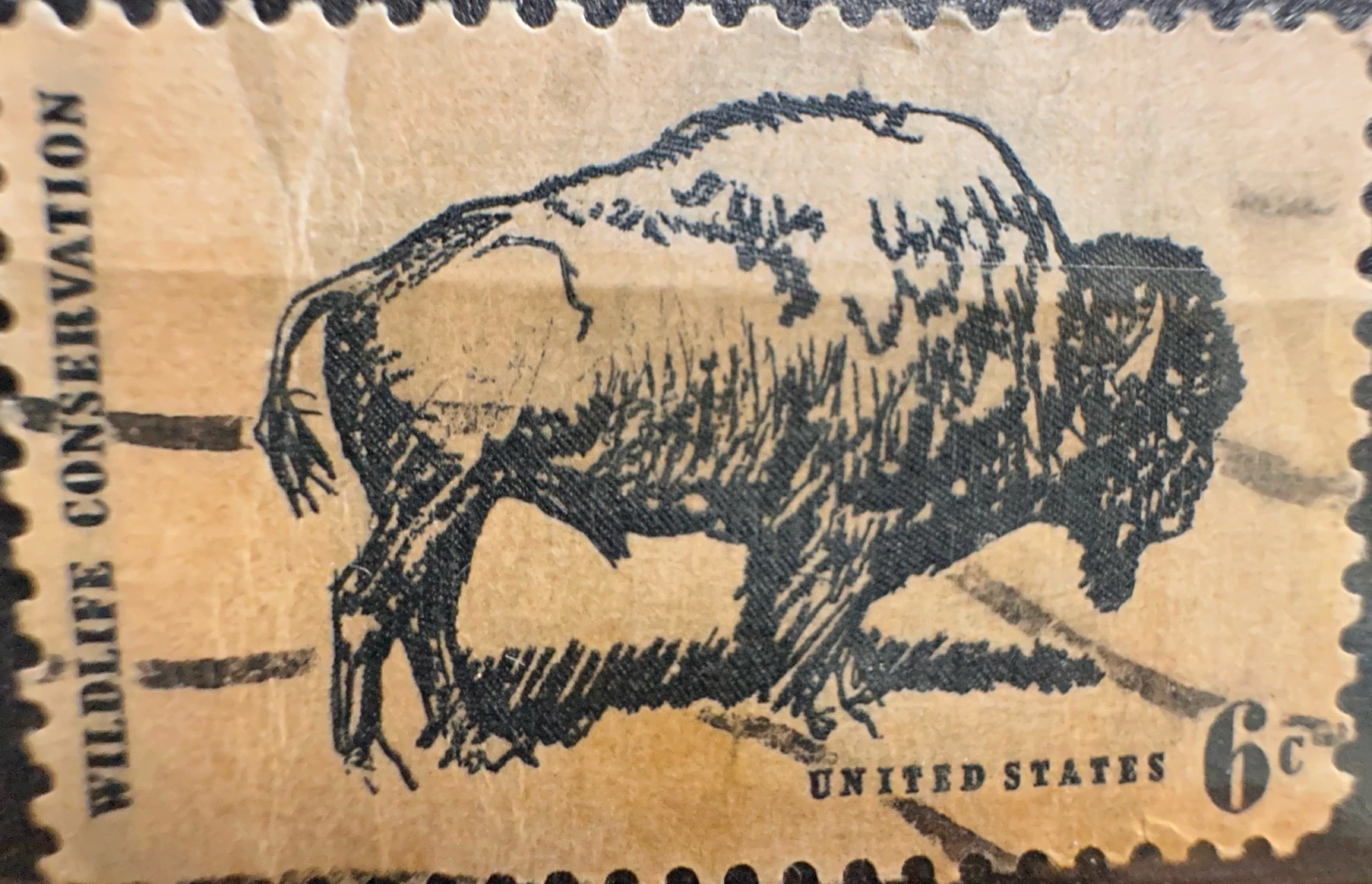 Tem Wildlife Conservation 1970 – Bò rừng Bison - Tem bưu chính - tem sưu tầm - tem xưa - Image 1